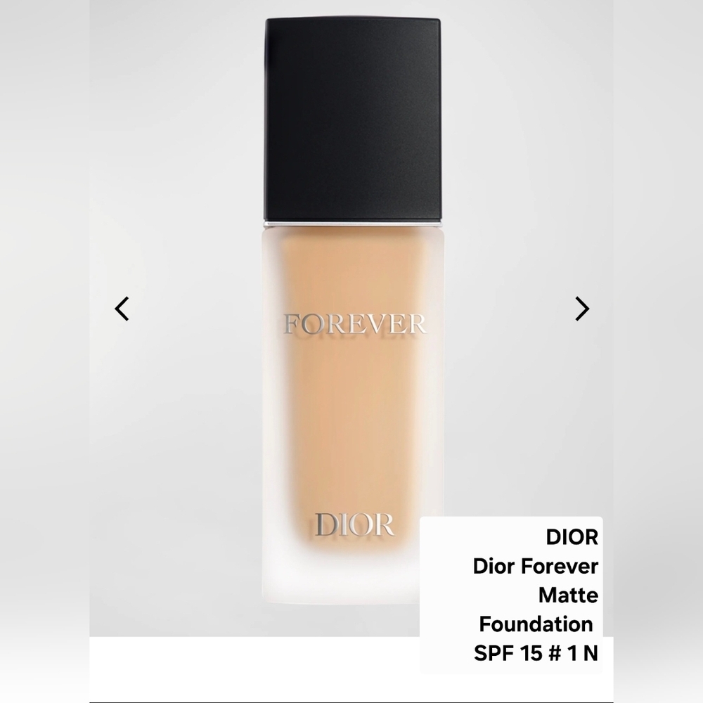 DIOR Forever Matte Foundation SPF 15 # 1 N. BNIB